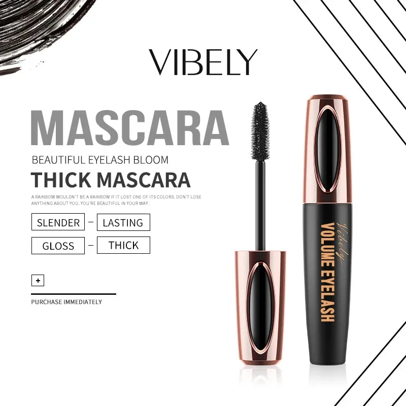 4D Curling Lengthens Black Thick Big Eye Bright Mascara