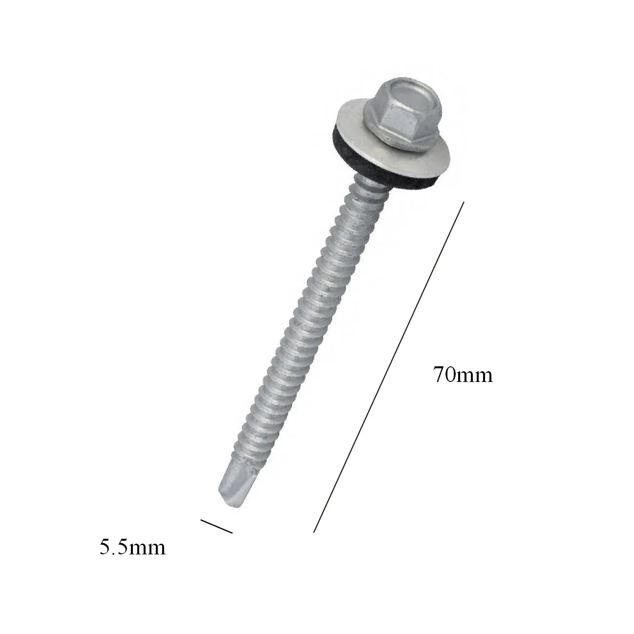 50 x  Roofing & Cladding Screws 5.5 x 70mm Self Drill