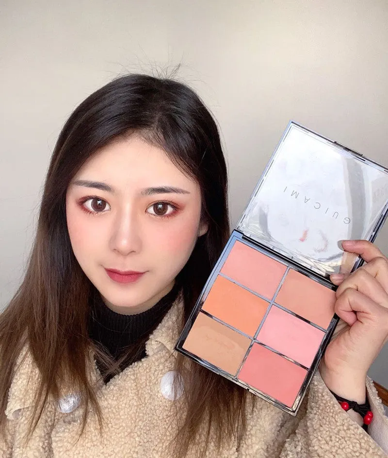 6-color Blush Palette 6-color Blush Palette Matte Natural Blush Long-lasting Color Rouge
