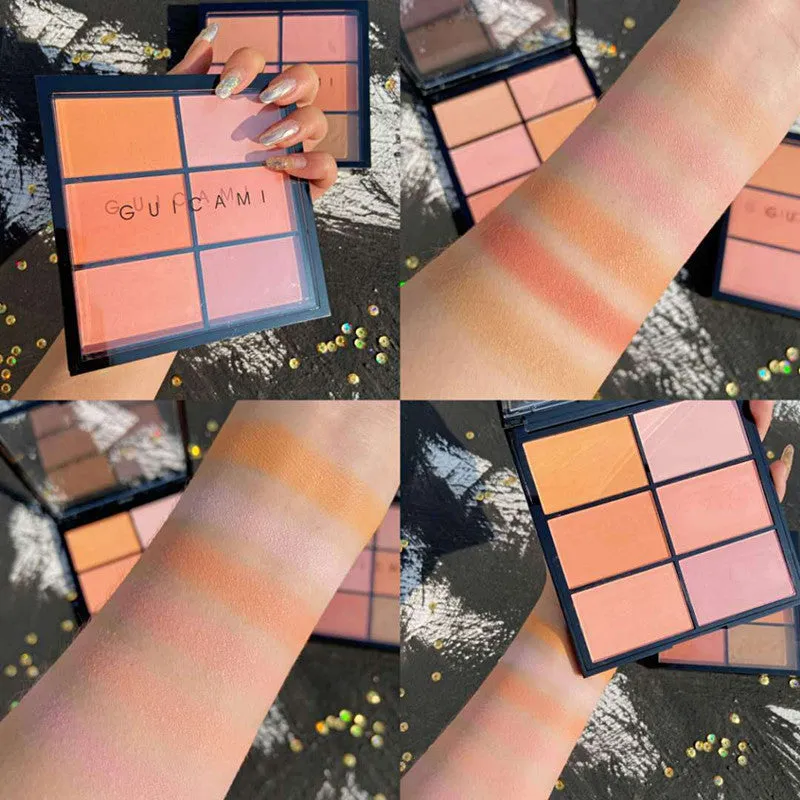 6-color Blush Palette 6-color Blush Palette Matte Natural Blush Long-lasting Color Rouge