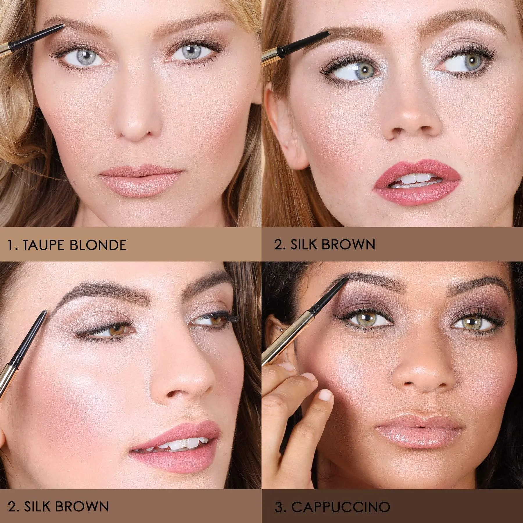 All Day Micro Brow Pencil   Shaping Mascara 3.Cappuccino