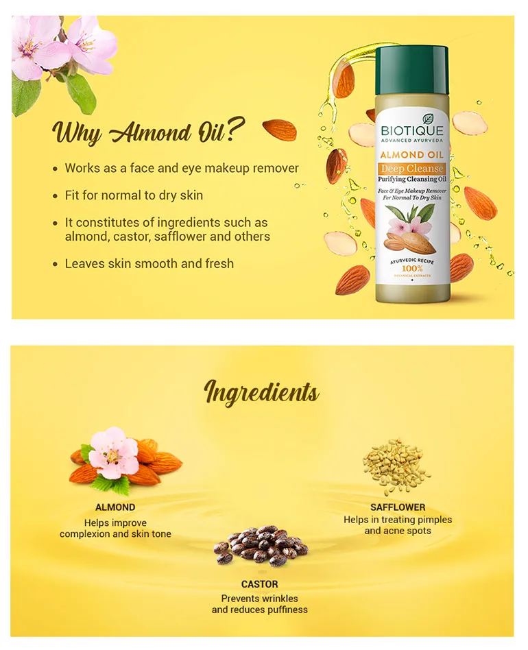 ALMOND OIL Deep Cleanse Purifying Cleansing Oil 120ml