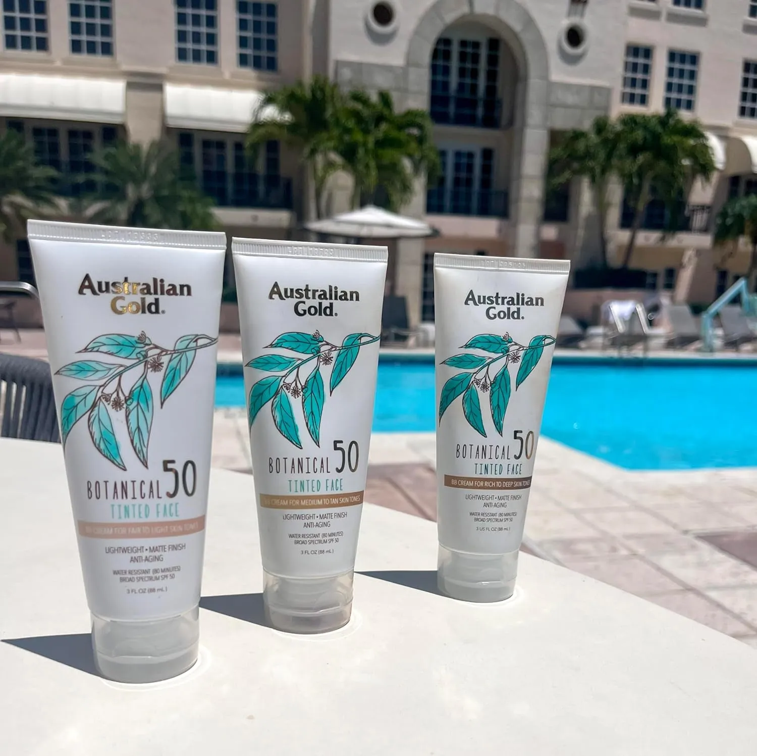 Australian Gold Botanical Tinted Mineral Sunscreen SPF 50 - Non-Chemical, Matte Finish - 3 FL Oz