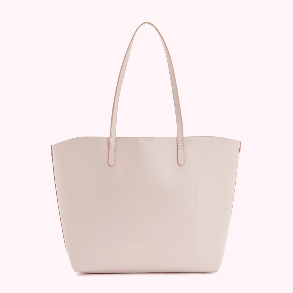 BLUSH LEATHER LARGE IVY TOTE BAG