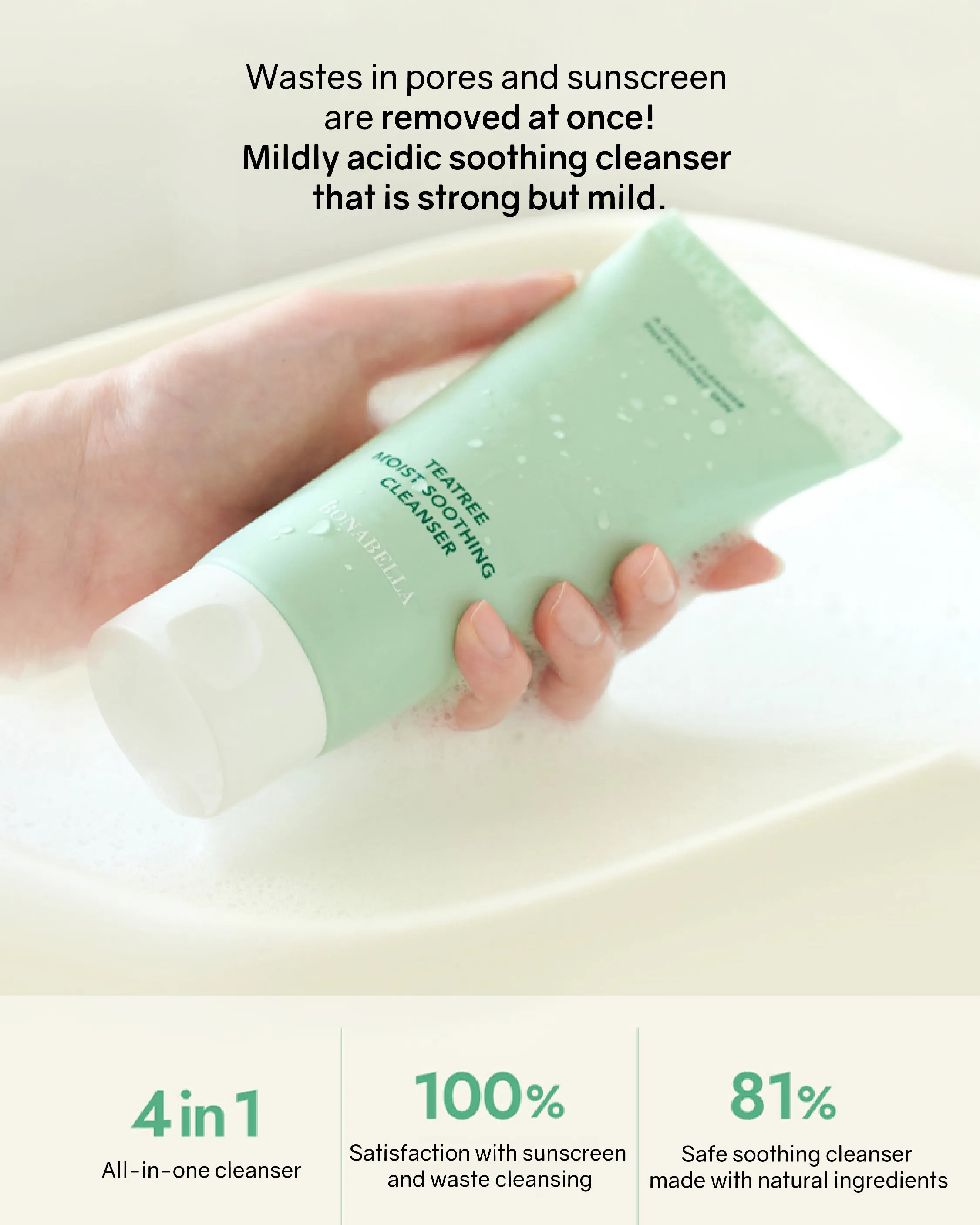 Bonabella Teatree Moist Soothing Cleanser