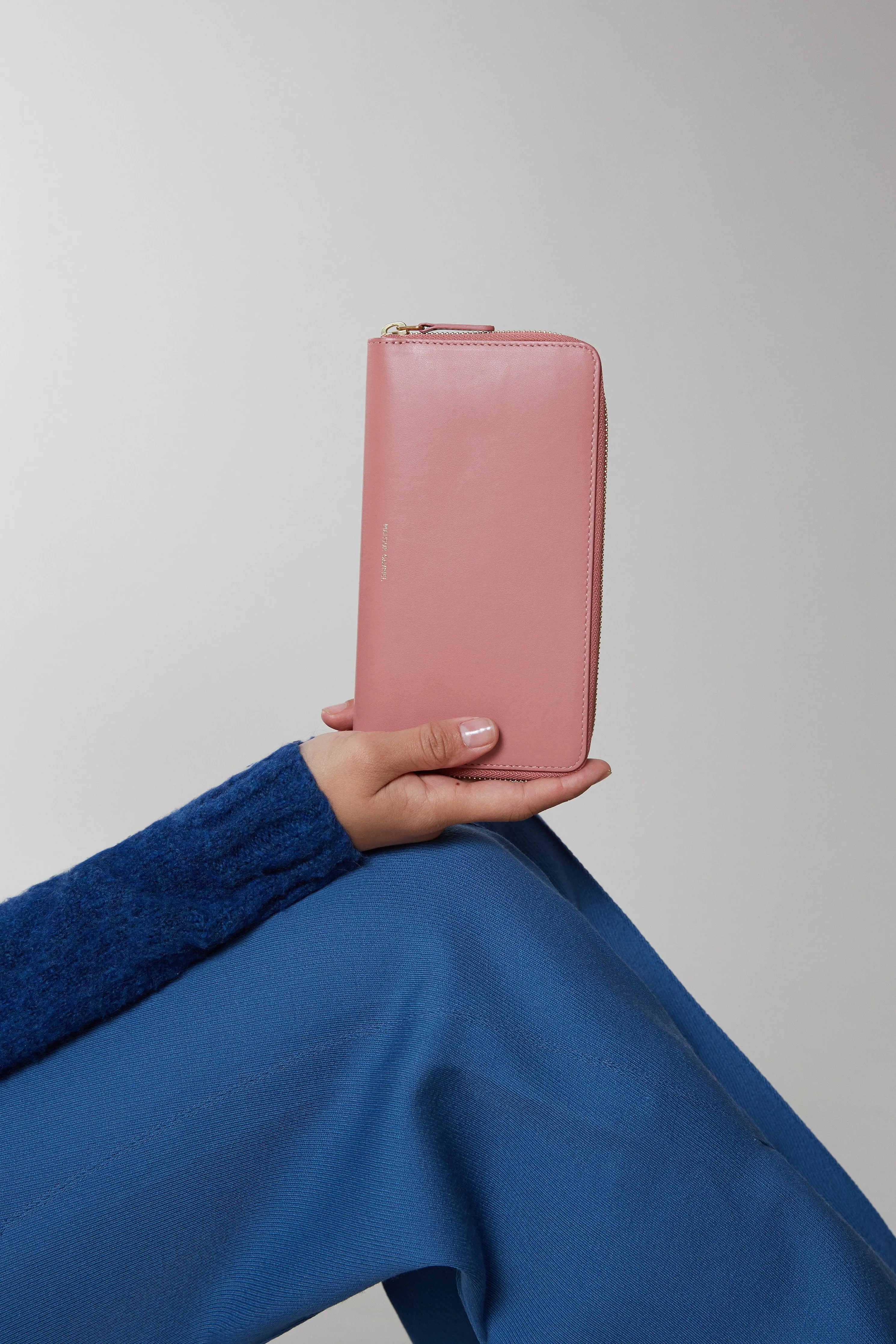 Calf Continental Wallet - Blush