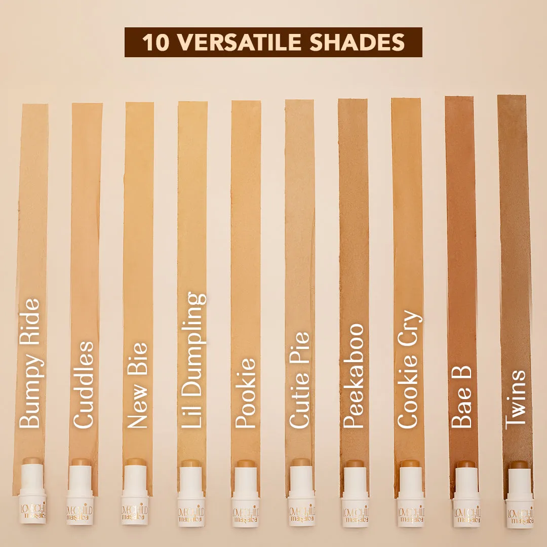 Cookie Cry - Mini Masaba Foundation Makeup Stick (Medium) Easy To Blend, Mattifying Coverage