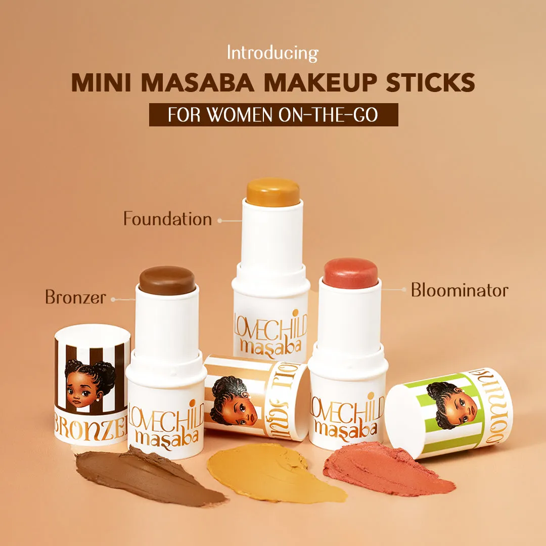Cookie Cry - Mini Masaba Foundation Makeup Stick (Medium) Easy To Blend, Mattifying Coverage