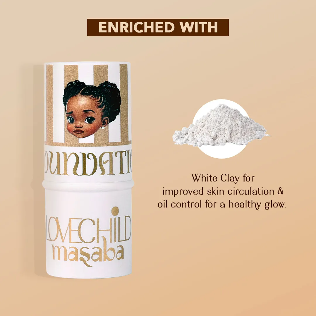 Cookie Cry - Mini Masaba Foundation Makeup Stick (Medium) Easy To Blend, Mattifying Coverage