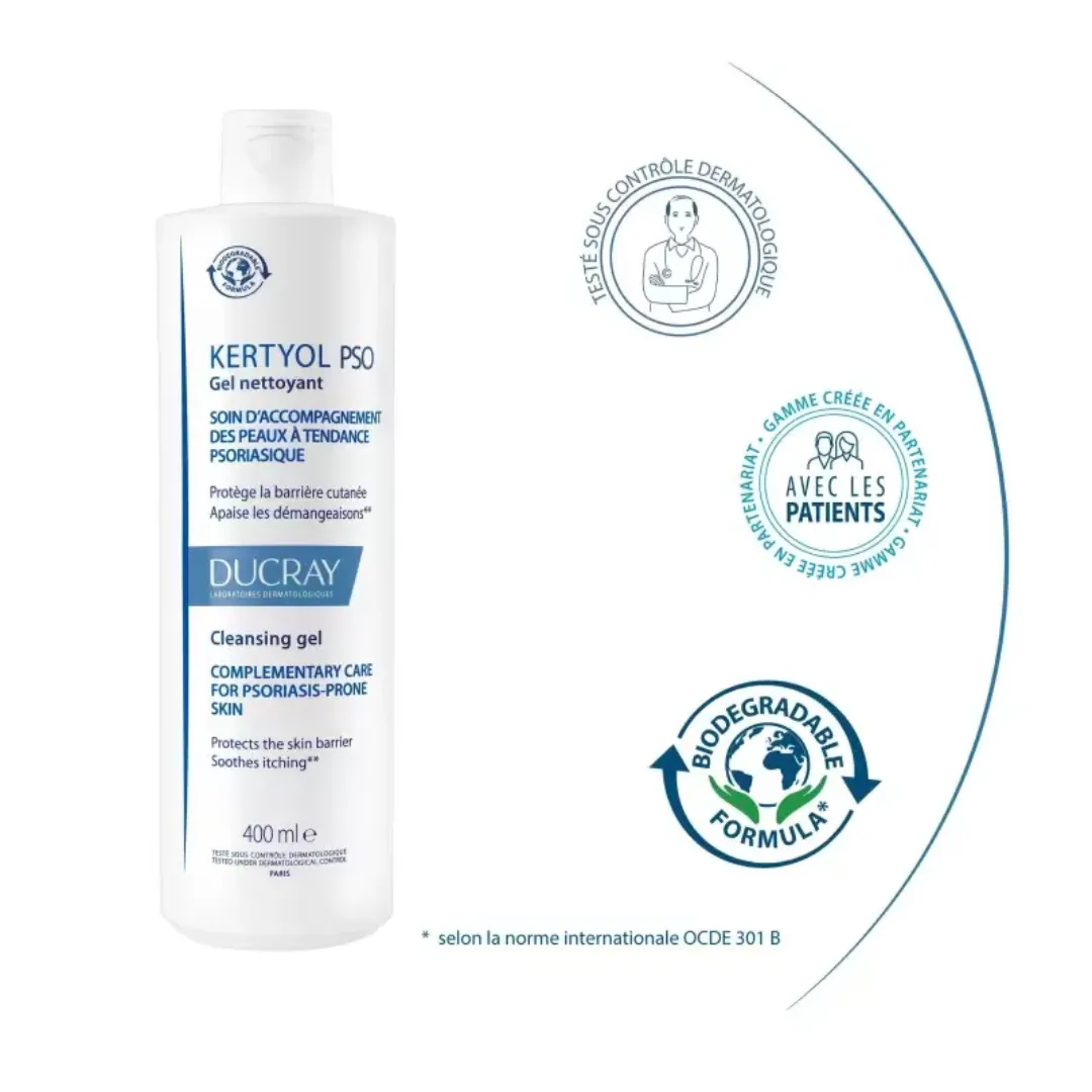 Ducray Kertyol Psoriasis Gel For Psoriasis-Prone Skin 400ml