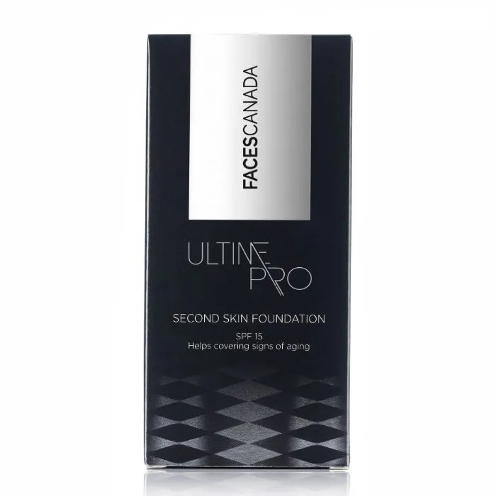Faces Canada Second Skin Serum Foundation | SPF 15 | Ultra Light Weight |Marine Algae Extract enriched | Natural Matte Finish |HD Flawless Radiance | Shade - Beige 30ml