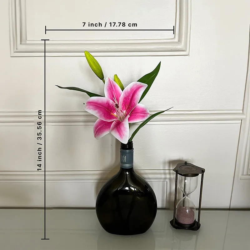 Faux Everlasting Lily Flower Stick - Blush Pink