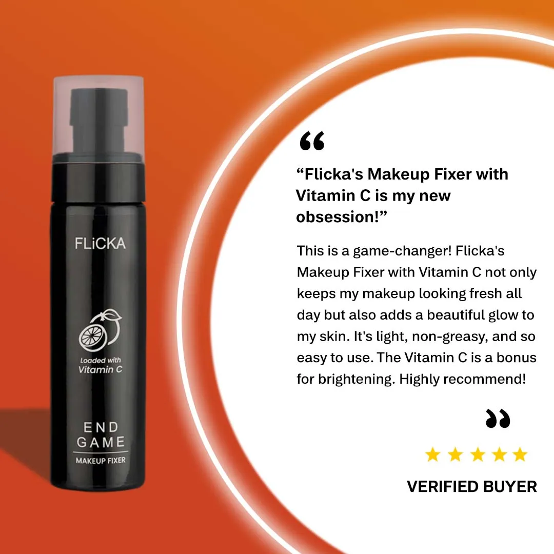 Flicka Cosmetics End Game Makeup Fixer - The Ultimate Vitamin C-Infused Setting Spray