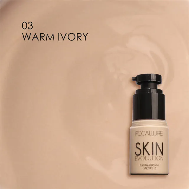 FOCALLURE Face Foundation Makeup Base Liquid Foundation BB Cream Concealer Whitening Moisturizer Oil-control Maquiagem