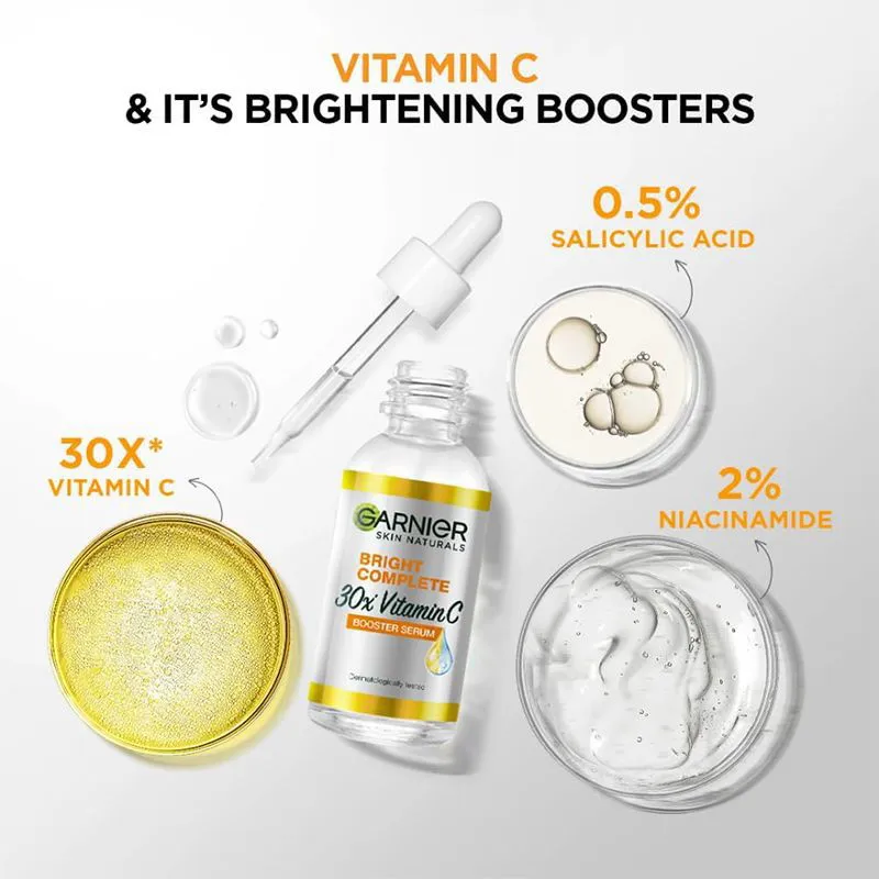 Garnier Fast Bright Serum -30ml   Garnier Vitamin C Micellar Water - 100ml