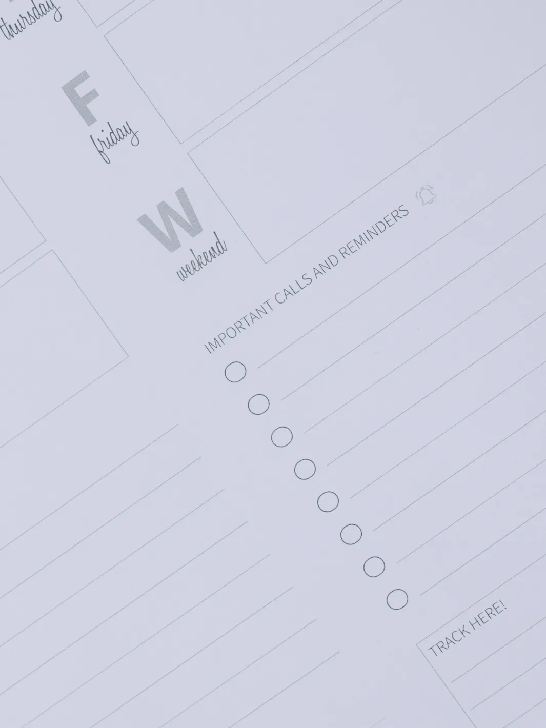 Guided Journal Weekly Entry (Weekly Planner) - Blush