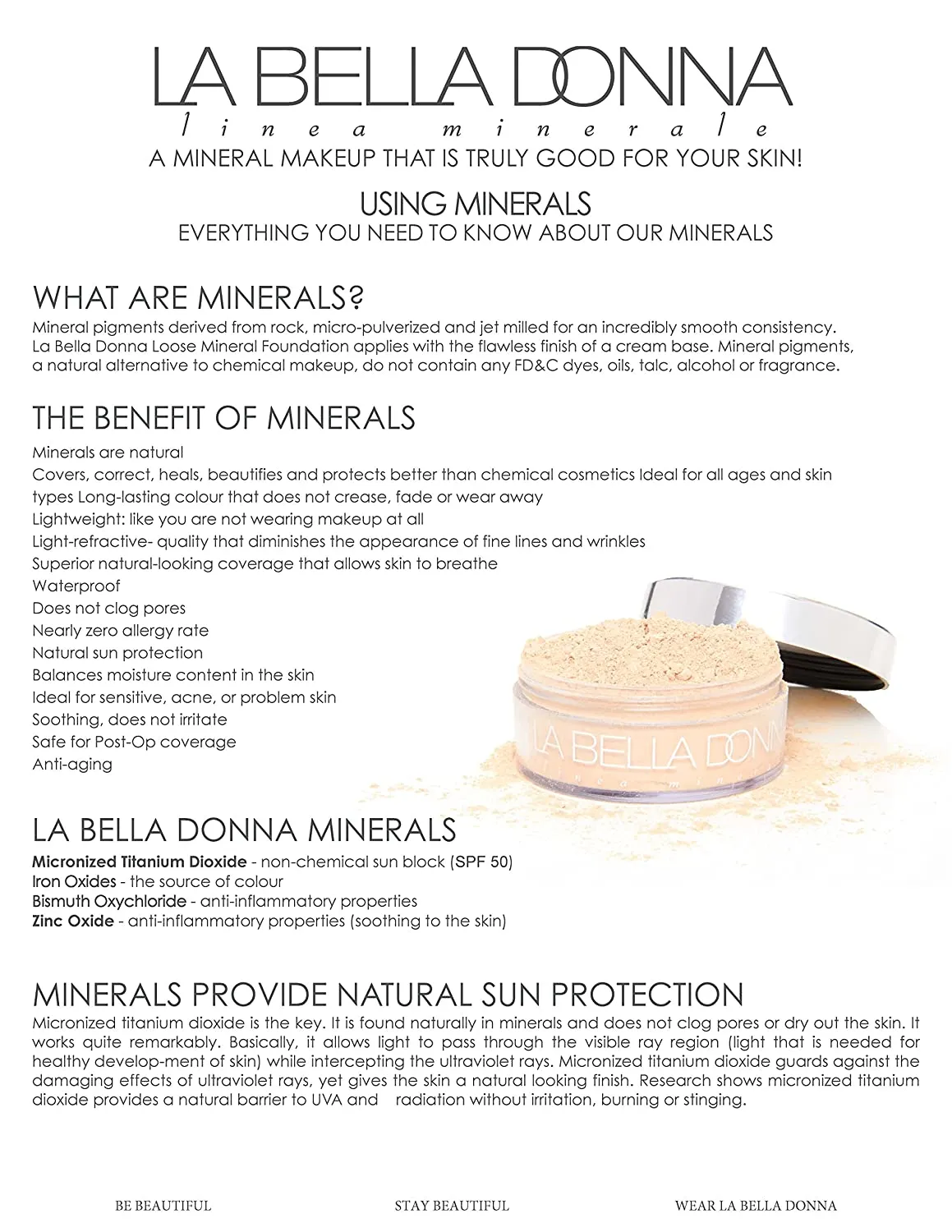 La Bella Donna Loose Mineral Foundation SPF 20 - # Peche - 10g/0.35oz