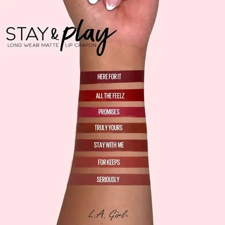 LA GIRL Stay and Play Lip Crayon - Truly Yours