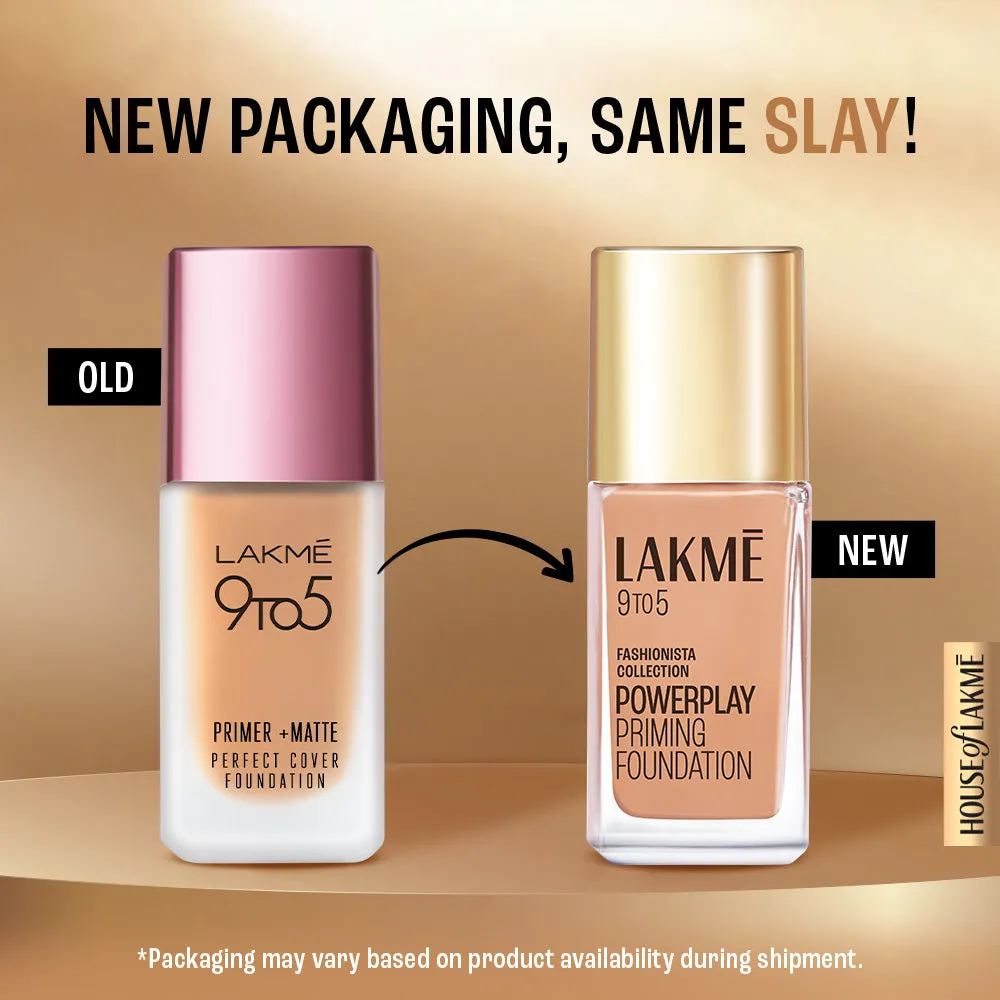 Lakmē 9to5 Powerplay Priming Foundation, C100 Cool Ivory - 25ml
