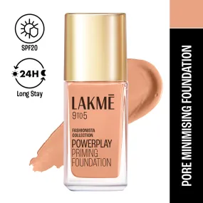 Lakmē 9to5 Powerplay Priming Foundation, C100 Cool Ivory - 25ml