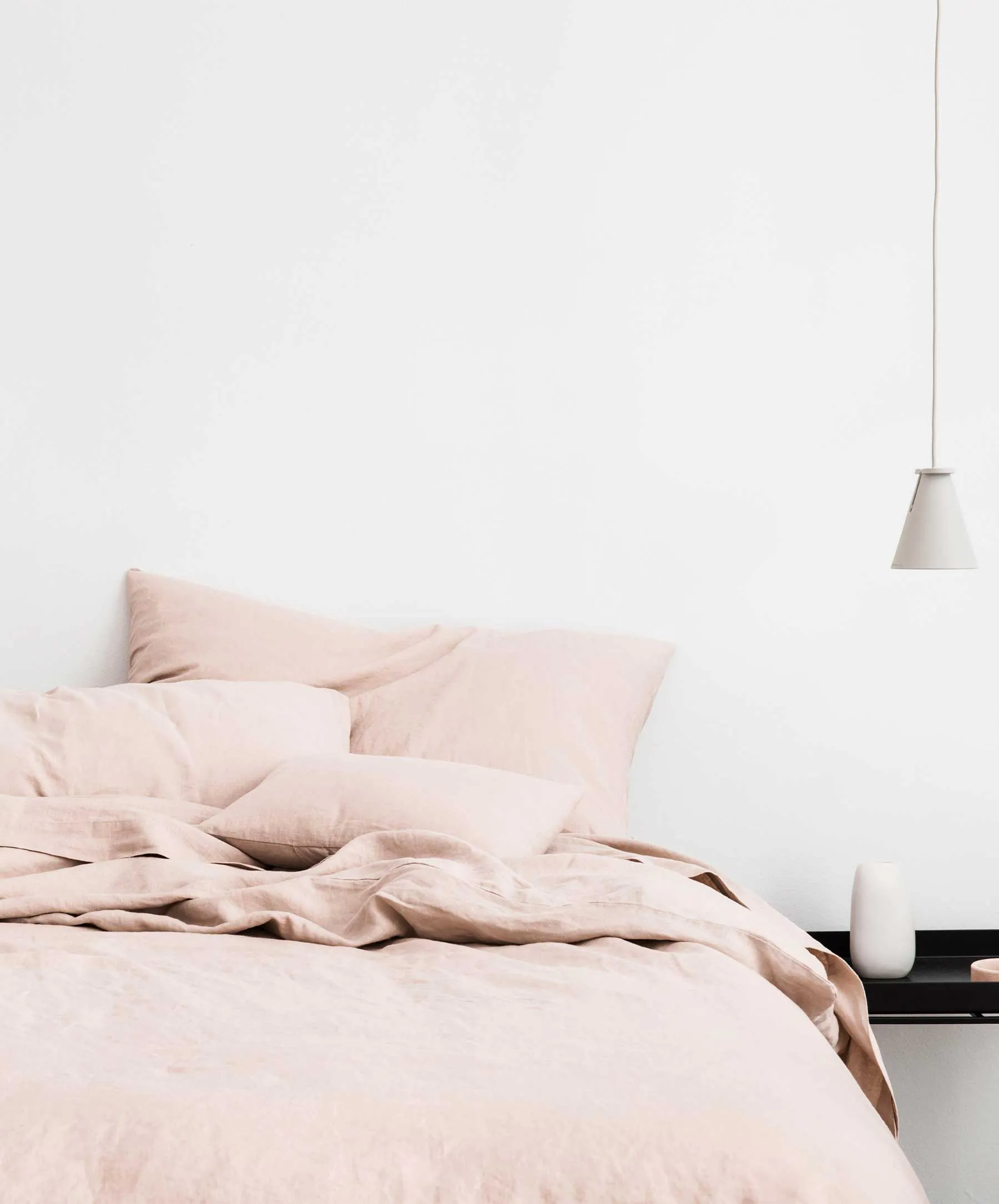 Linen Sheet Set with Pillowcases - Blush