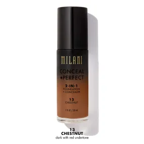 MILANI - Conceal   Perfect 2-In-1 Foundation Concealer Chestnut - 1 fl oz (30 ml)
