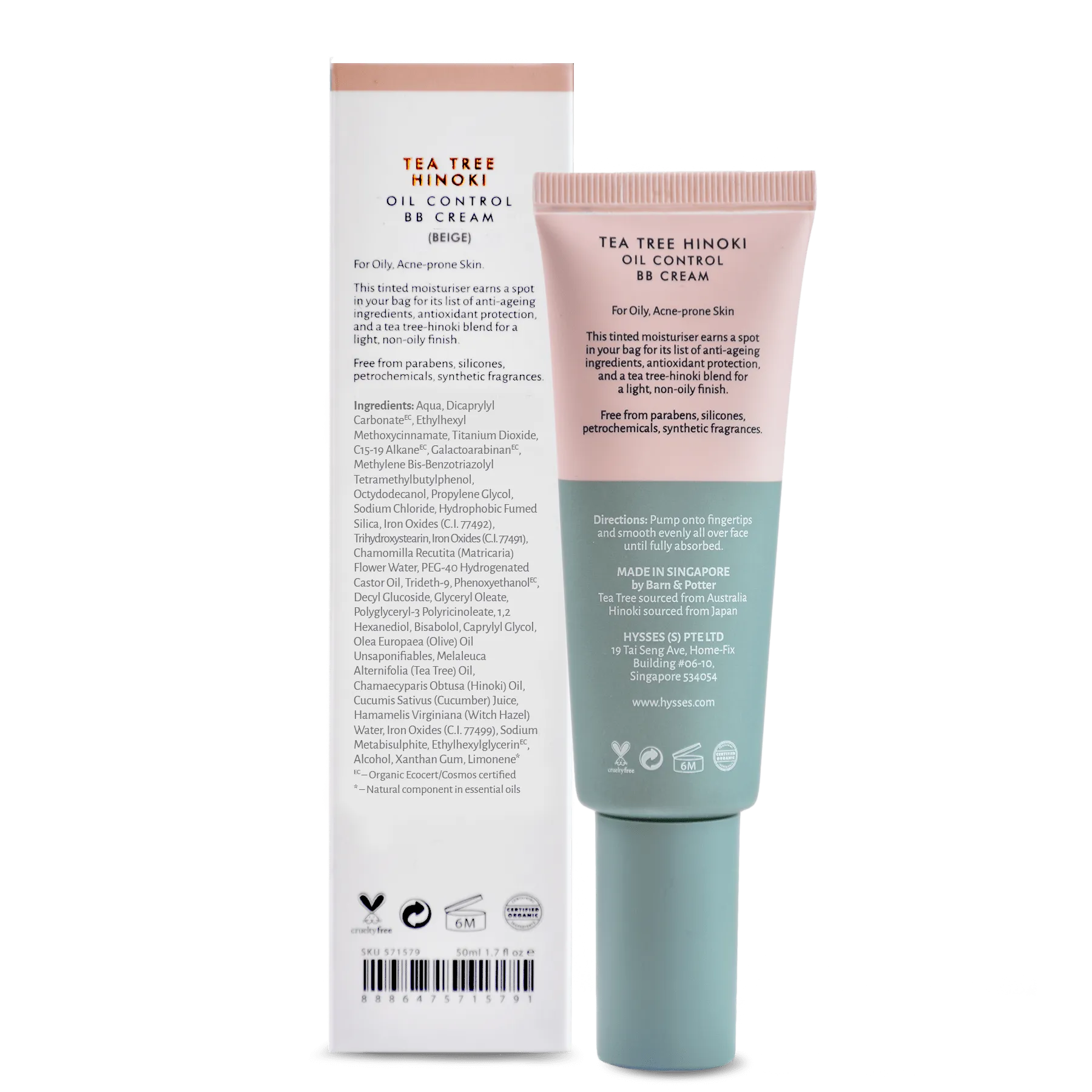Oil Control BB Cream Tea Tree Hinoki SPF20, Beige