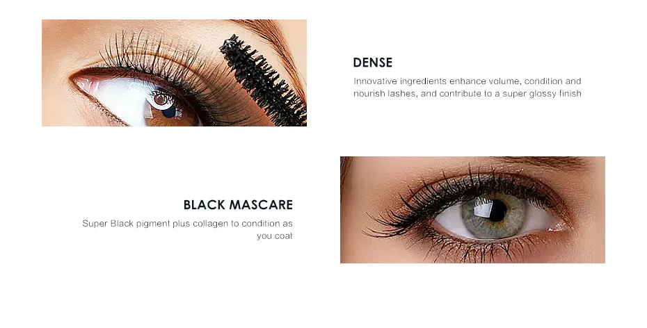 Professional Volume Curled Lashes Black Mascare Waterproof