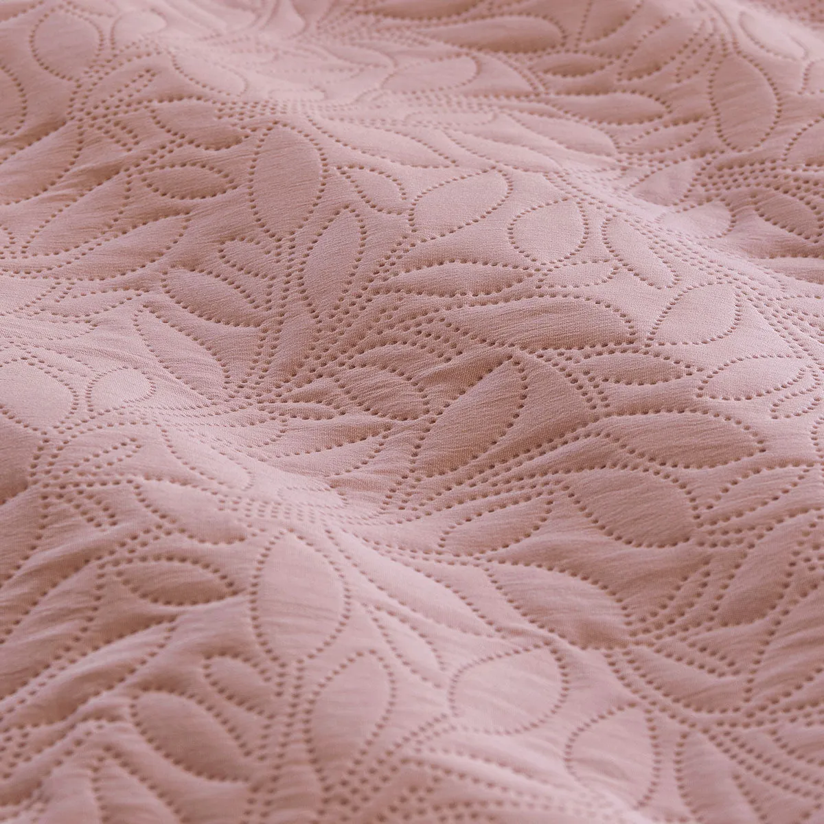 QUEEN Pinsonic Embossed Quilt Cover Set - Pink