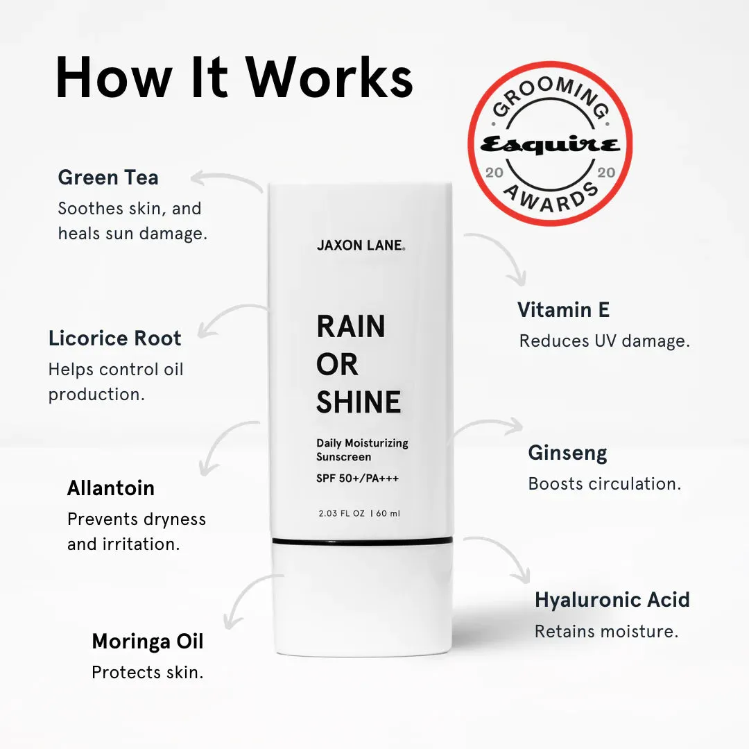RAIN OR SHINE DAILY MOISTURIZING SUNSCREEN