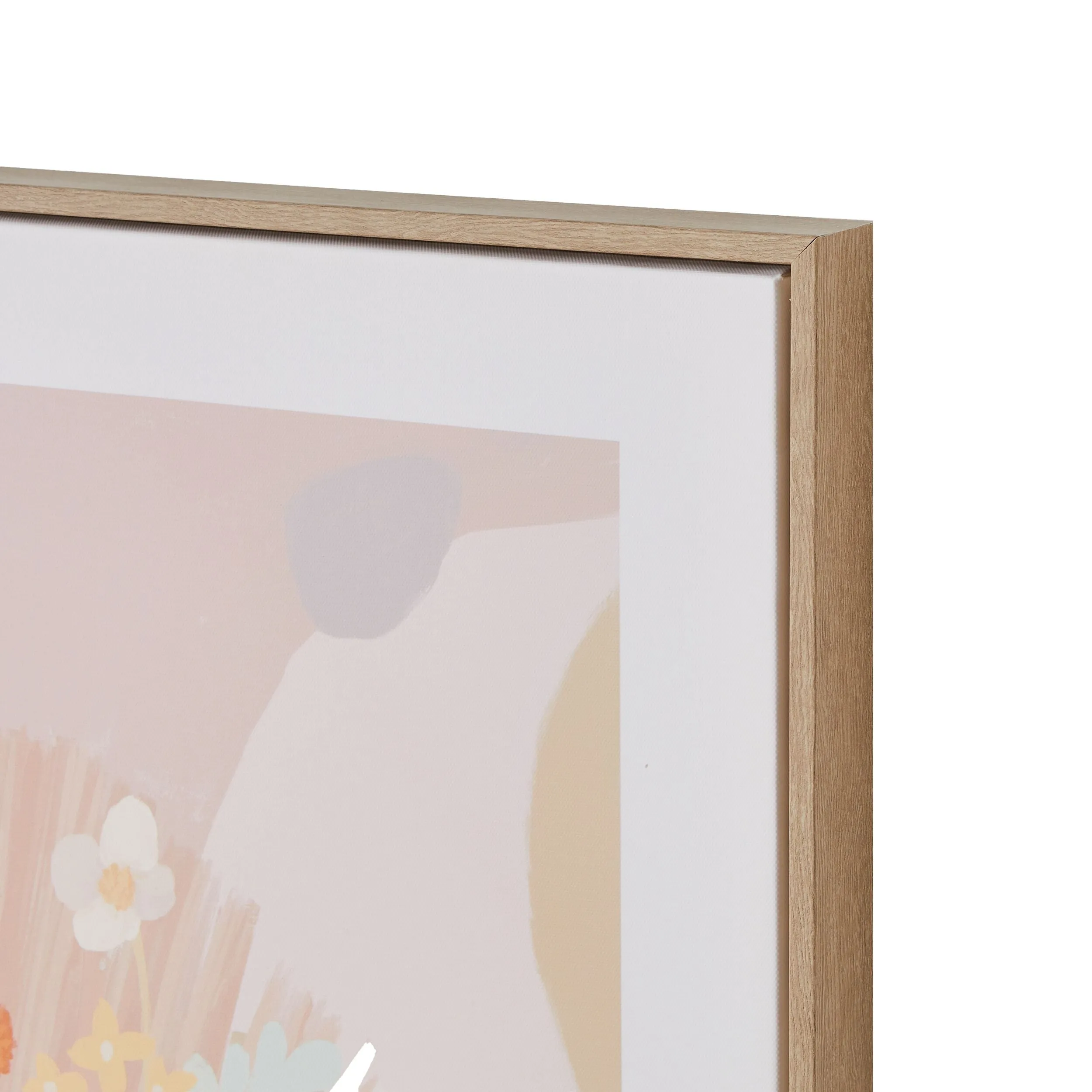 Salon Bouquet Pastle Framed Canvas 80x80cm