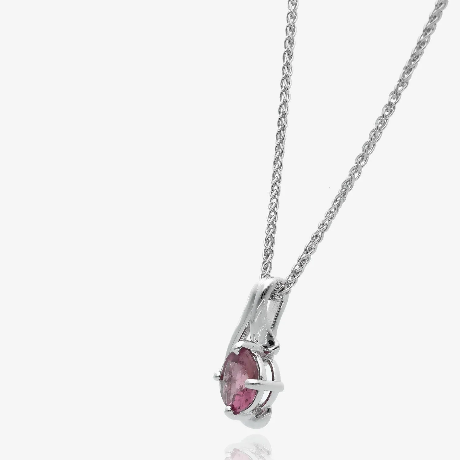 Soft Spring Breeze Pink Tourmaline Pendant