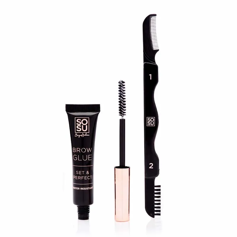 SOSU Cosmetics Brow Glue Set and Perfect