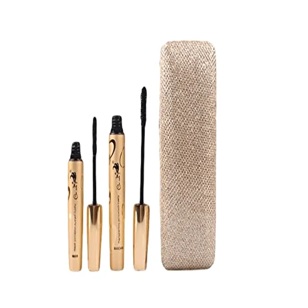 Thickening and Lengthening Black Mascara with Natural Fibres in Gold Display Case