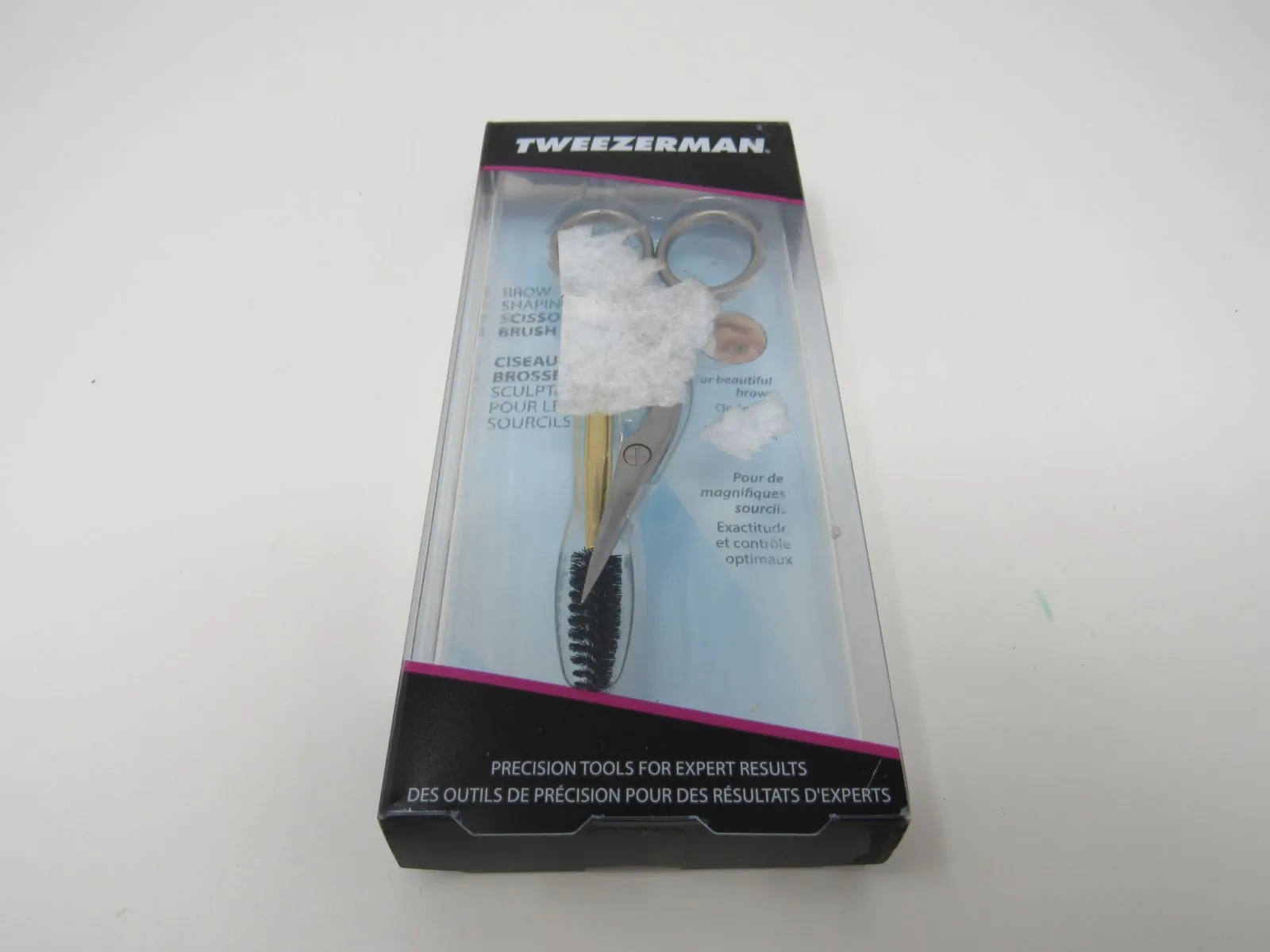 Tweezerman Brow Shaping Scissors & Brush Optimum Accuracy & Control -- New