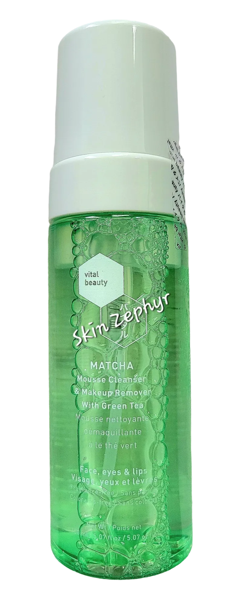 Vital Beauty Matcha Mousse Cleanser & Makeup Remover with Green Tea
