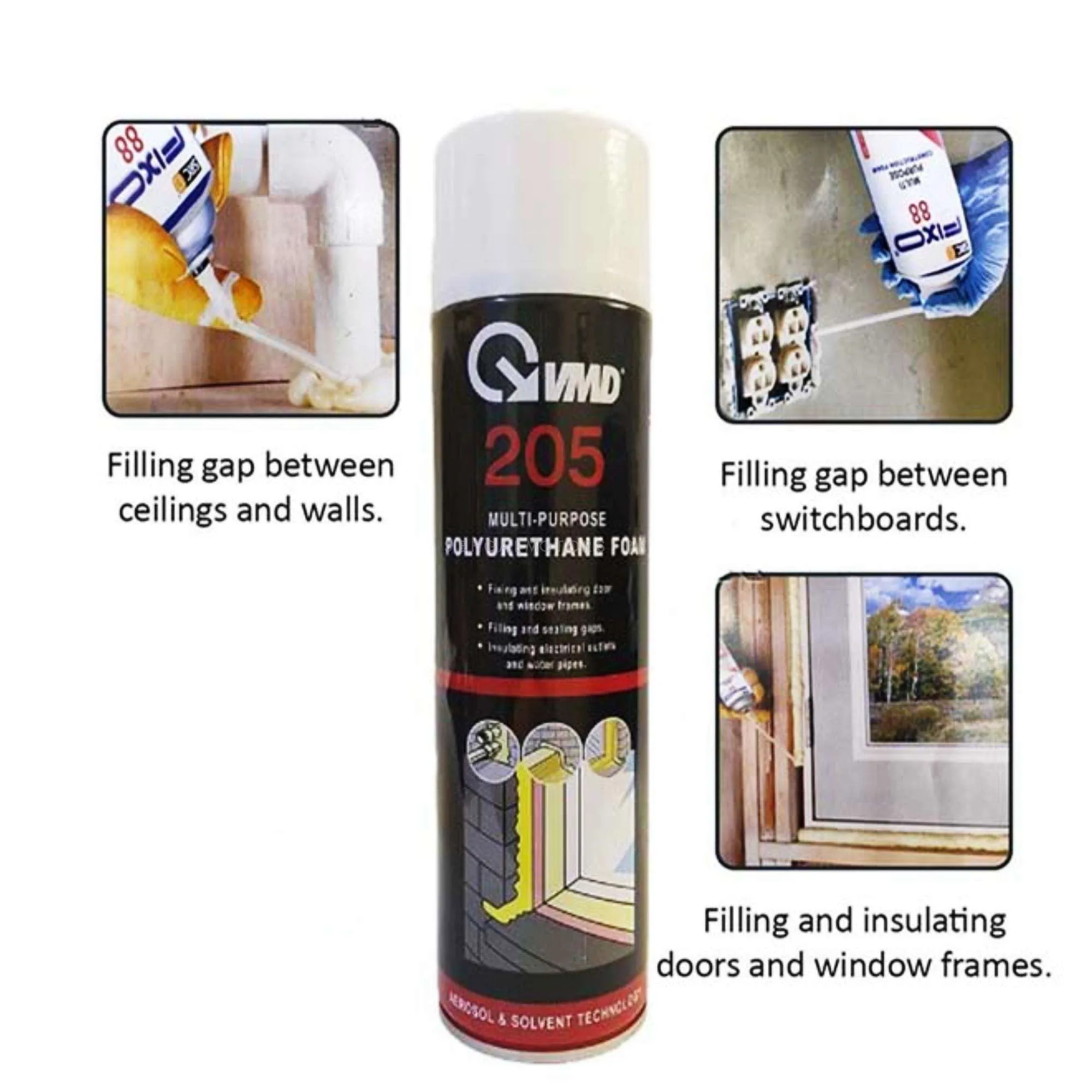 VMD Polyurethane Foam Spray - Fixing and Insulating door and window frames | Filling and Sealing gaps